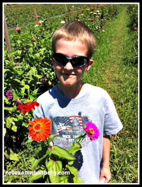 flower picking