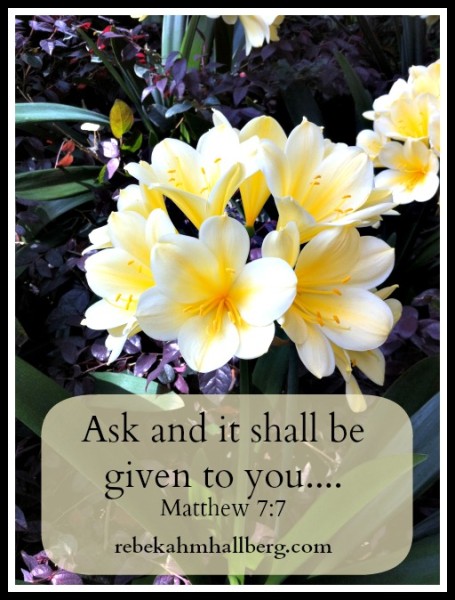 Ask and it shall be given to you