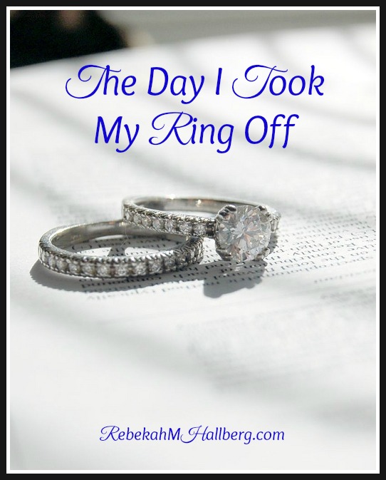 Have you ever taken off your wedding ring? Wondered about the guarantee of marriage? Me too. Here's what I learned on the day I took my ring off.
