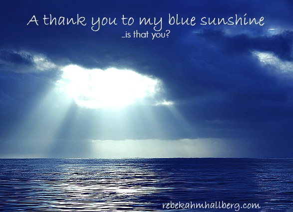 Blue Sunshine - Thank you to a dear friend - is it you? || rebekahmhallberg.com