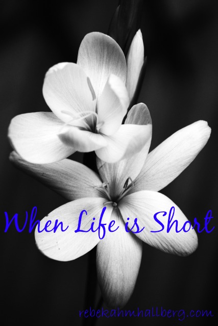 When Life is Short - reflections on the questions we, as parents, don't want to have to answer || rebekahmhallberg.com