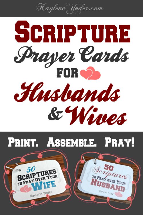 Scripture Prayer Cards for Husbands and Wives
