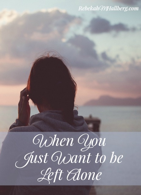 Even in marriage, there are times when my pride takes over and I want to be left alone.