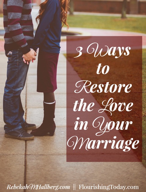 Where's the love that was once there? If you've ever wondered this, read these 3 ways to restore the love in your marriage.