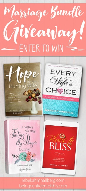 Marriage is hard work and sometimes we feel like we've just lost hope. Hope for the Hurting Wife offers hope and encouragement for struggling wives.