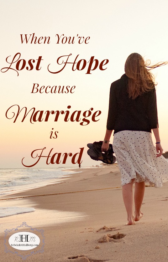 Marriage is hard work and sometimes we feel like we've just lost hope. Hope for the Hurting Wife offers hope and encouragement for struggling wives.