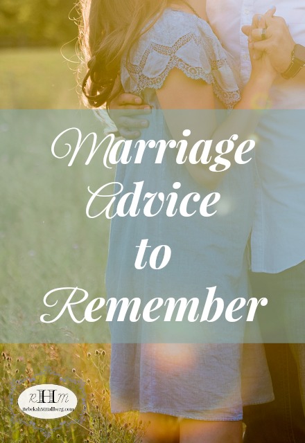 Do you remember all the marriage advice you received? Chances are, you've forgotten some of it. I'm sharing marriage advice to remember! 
